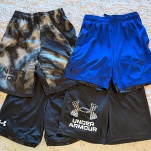 Under Armour Black Athletic Shorts - Boys
